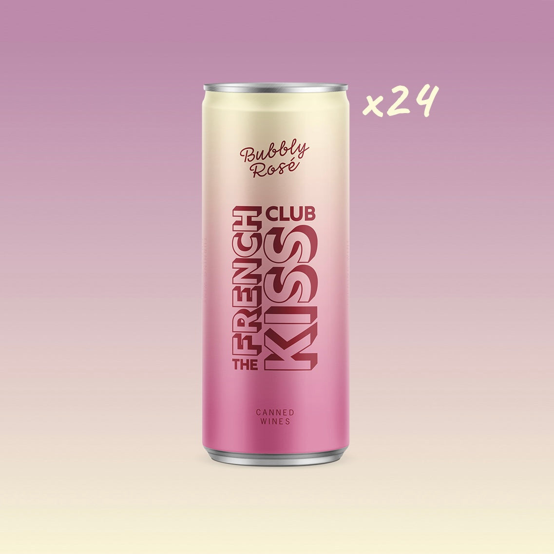 large pack bubbly rosé canned wine