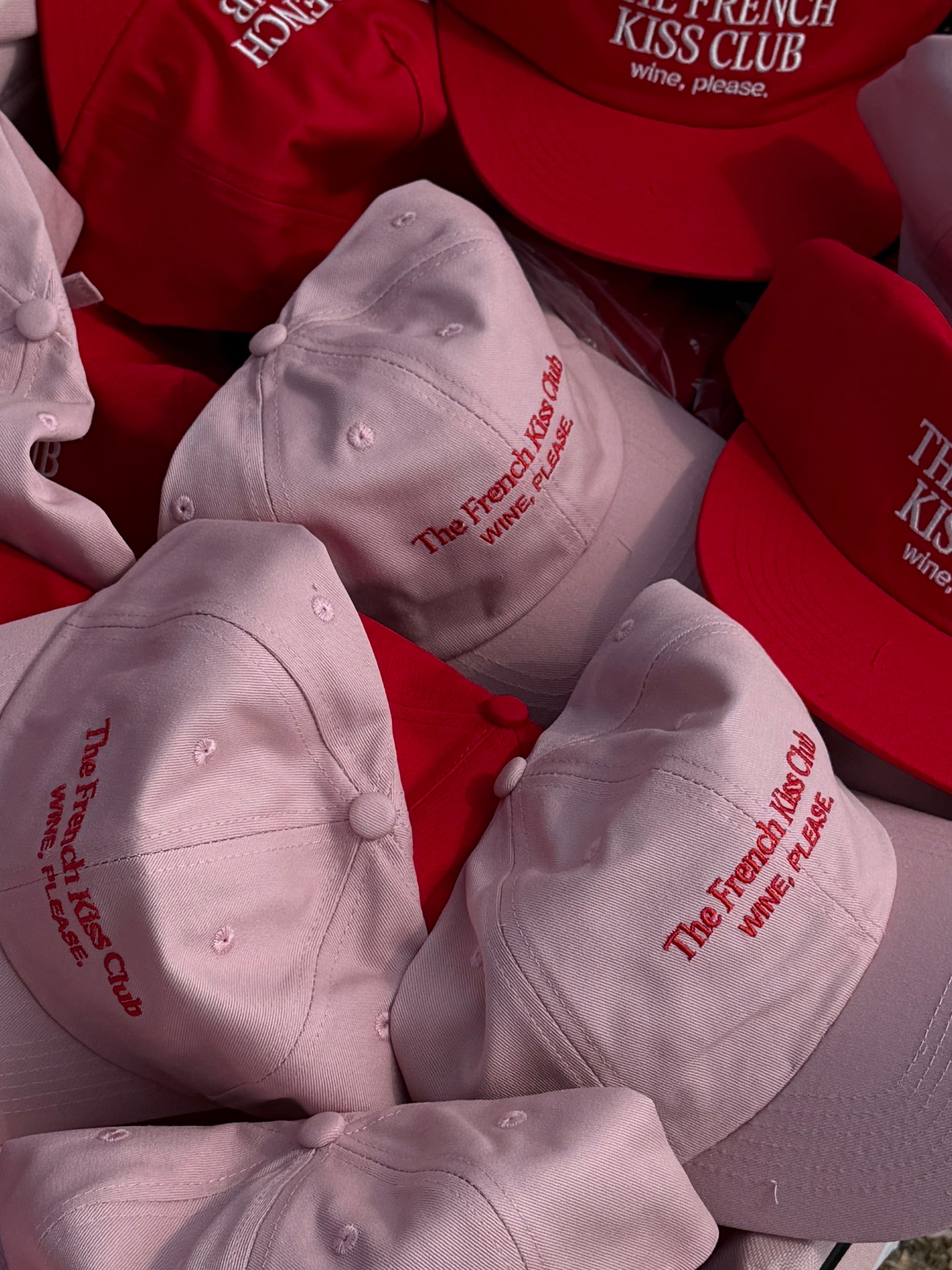 Pink Baseball Cap | The French Kiss Club — Wine Please