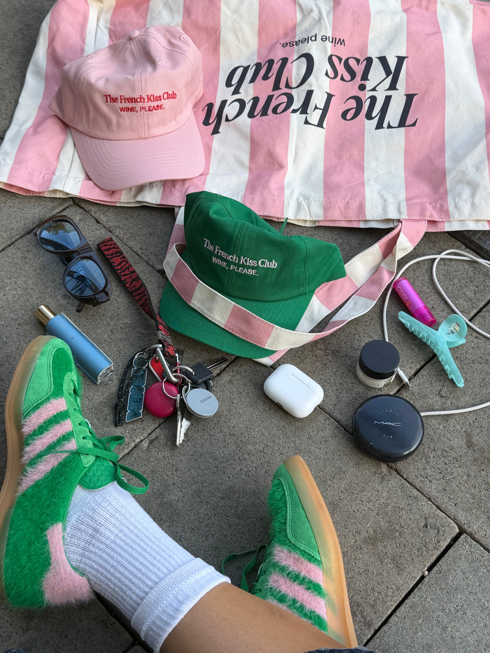 Pink Baseball Cap | The French Kiss Club — Wine Please