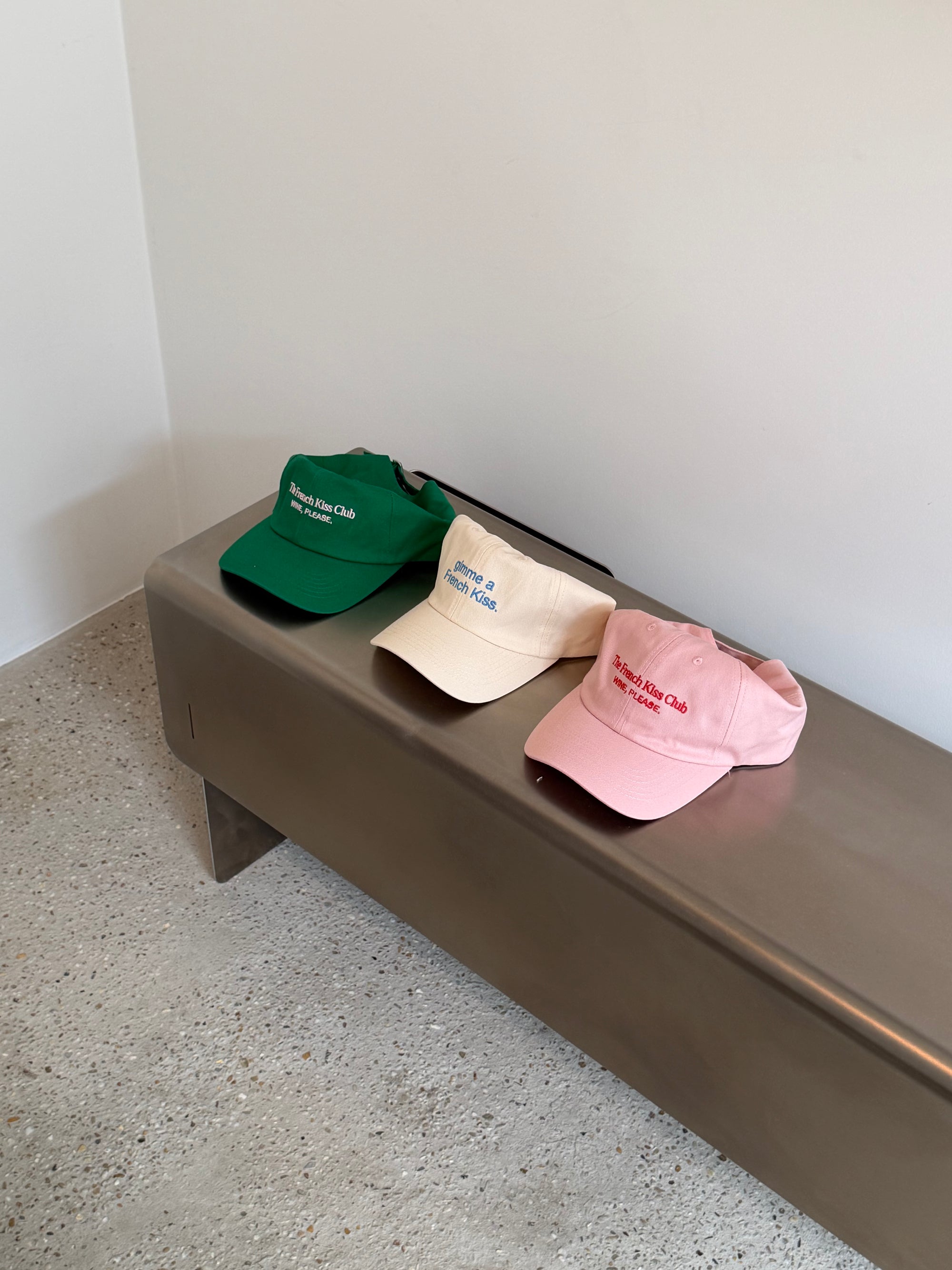 Pink Baseball Cap | The French Kiss Club — Wine Please