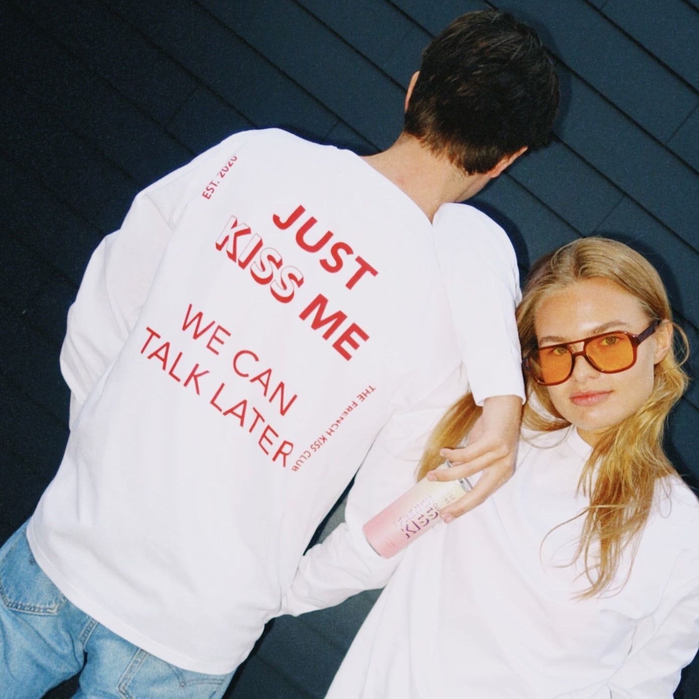 Just kiss me long sleeve T-shirt